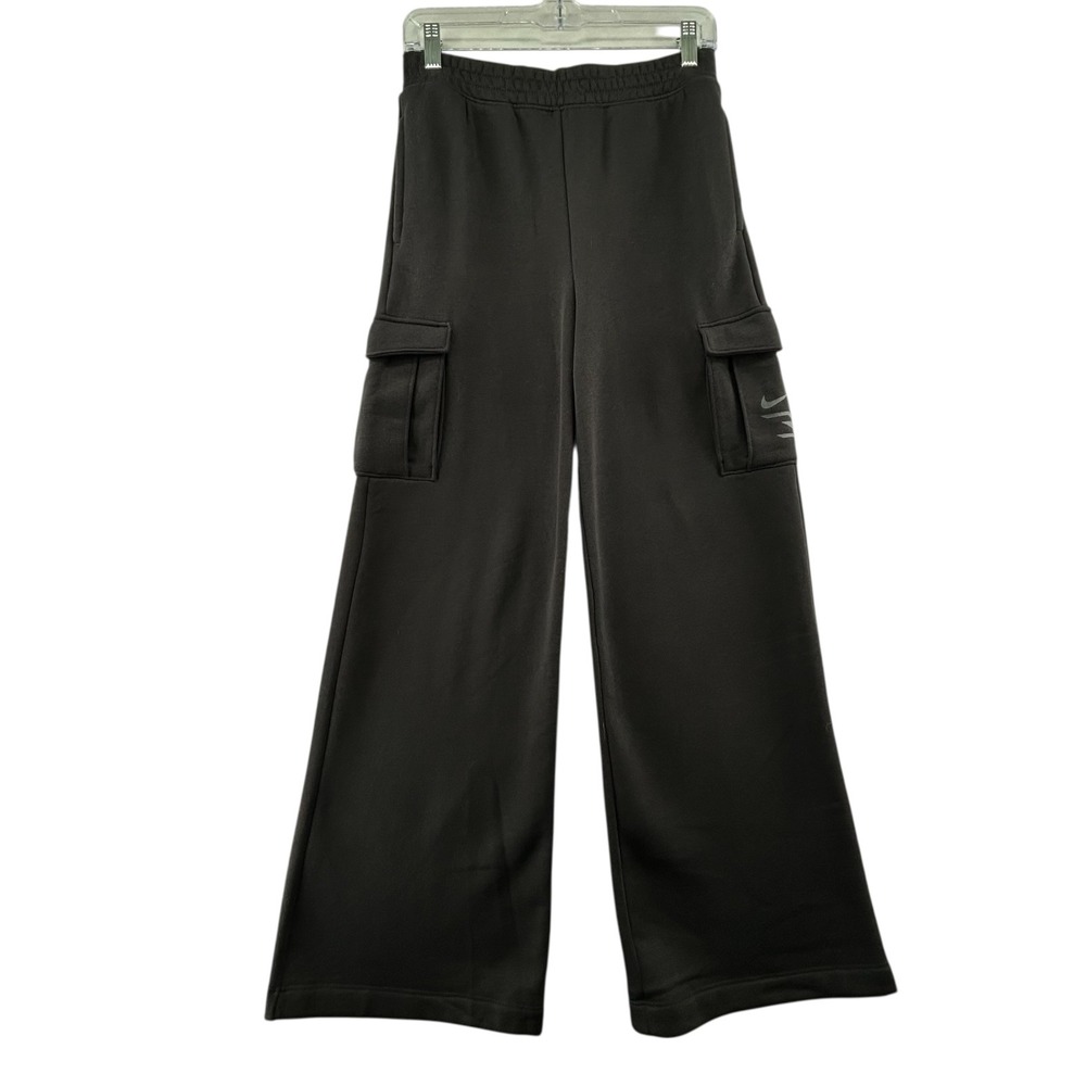 Nike 3BRAND Cargo Wide Leg Sweatpants Girls X-Large‎ Black Pockets Sporty Teens
